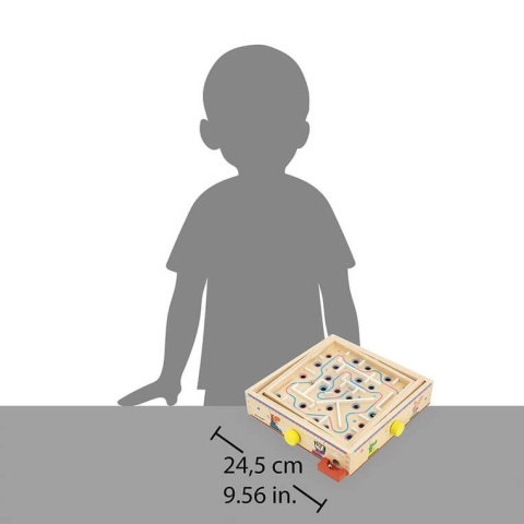 Gra zręcznościowa Labirynt Janod Ball Maze Applepop wielkość