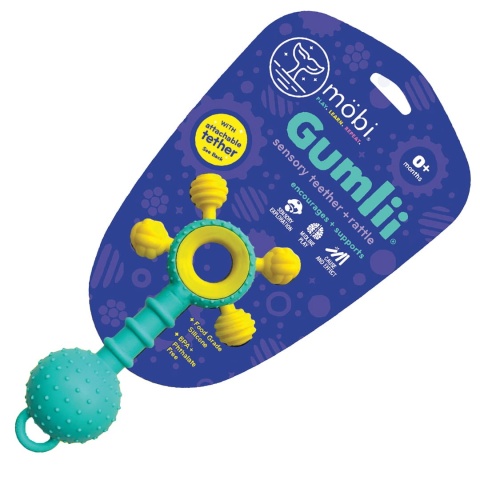 Gryzak z Grzechotką MÖBI Gumlii opakowanie