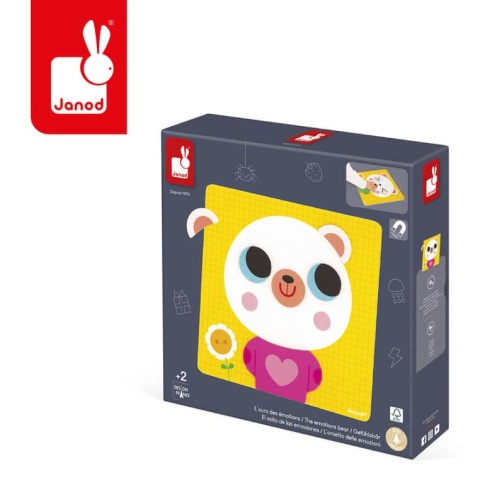 Magnetyczna układanka Janod Emocje Miś w opakowaniu