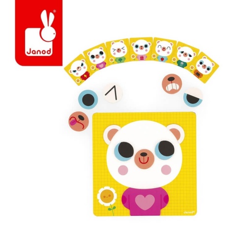 Magnetyczna układanka Janod Emocje Miś
