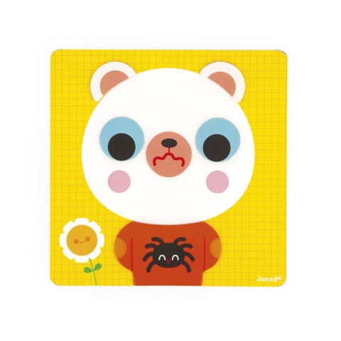 Magnetyczna układanka Janod Emocje Miś lęk