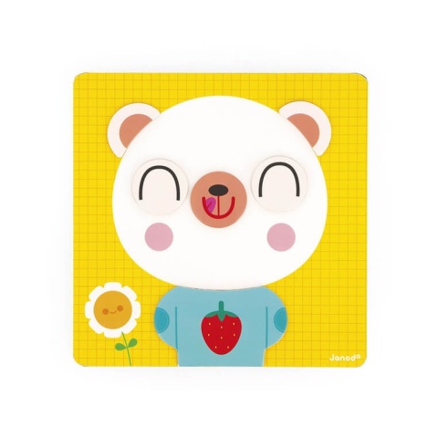 Magnetyczna układanka Janod Emocje Miś zadowolenie