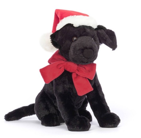 Maskotka Jellycat Labrador w Czapce Świętego Mikołaja 22cm przód
