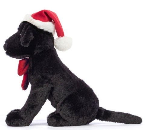 Maskotka Jellycat Labrador w Czapce Świętego Mikołaja 22cm bok