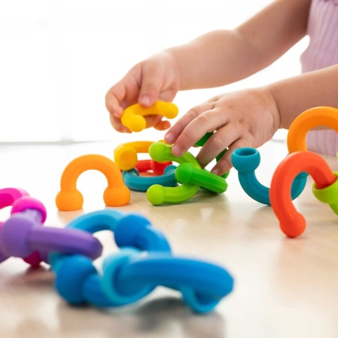 Plip Klocki Silikonowe Fat Brain Toy Półokrągłe połączone w wiele kolorów
