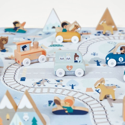 Samochód weterynarza Janod Góry Cross Roads  na macie