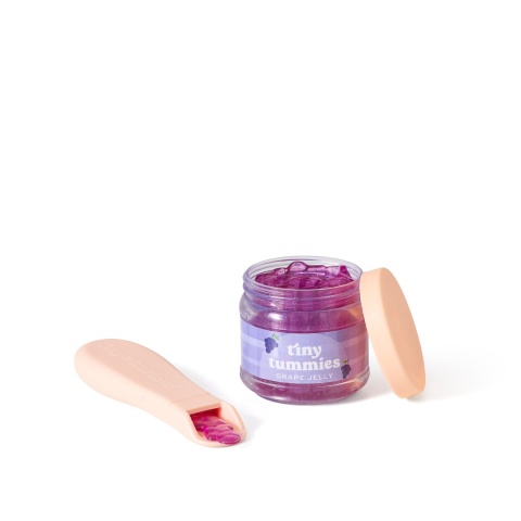 Słoiczek i łyżeczka dla lalki - winogrono