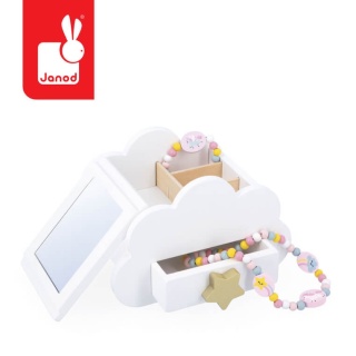 Szkatułka na biżuterię z lusterkiem Janod Jednorożce