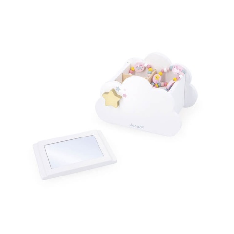 Szkatułka na biżuterię z lusterkiem Janod Jednorożce osobne lusterko