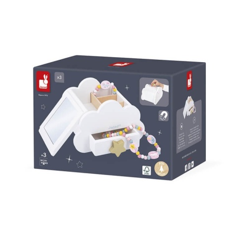 Szkatułka na biżuterię z lusterkiem Janod Jednorożce w pudełku