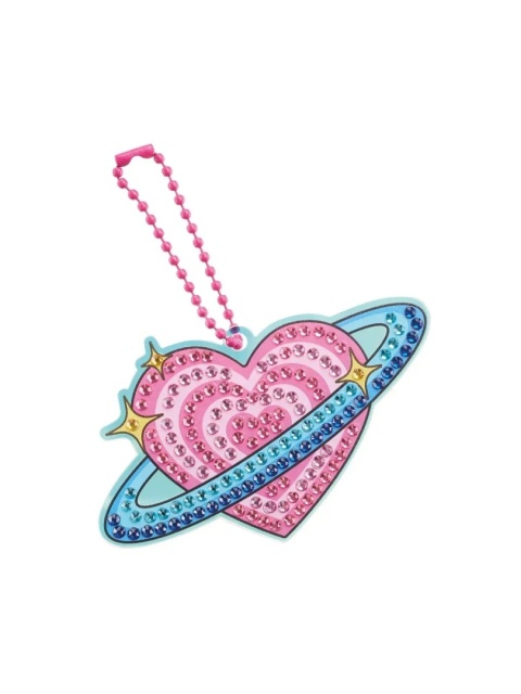 Zestaw do robienia diamentowych breloczków Apli Kids - Planeta serce zawieszka