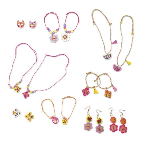 Zestaw kreatywny do tworzenia biżuterii Janod Klejnoty przyjaźni naszyjniki