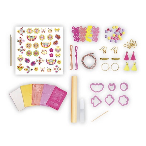 Zestaw kreatywny do tworzenia biżuterii Janod Klejnoty przyjaźni zawartość