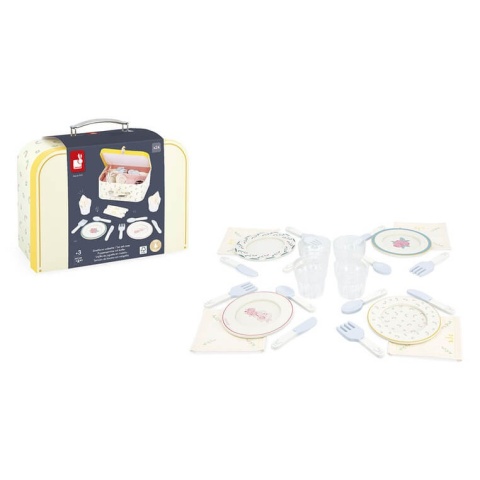 Zestaw piknikowy w walizce Janod z akcesoriami przy opakowaniu