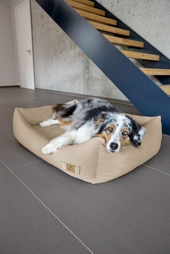 PALOPA Legowisko dla psa bawełniane Fred humus L