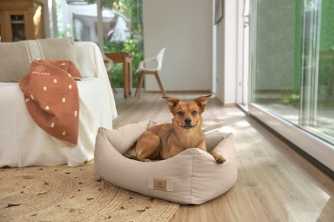 PALOPA Legowisko dla psa bawełniane Fred humus L