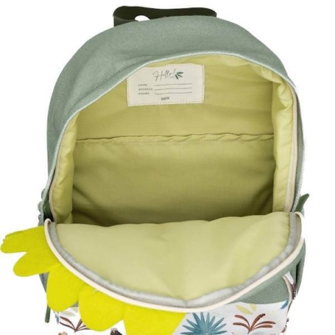 Zielony Plecak SASSI A4 Dinozaur środek