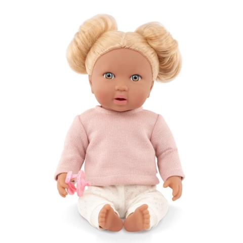 Lalka ze Smoczkiem LullaBaby z Włosami siedząc