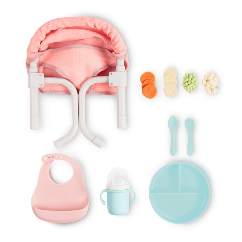 Zestaw do Karmienia z Fotelikiem LullaBaby dla Lalki skład zestawu