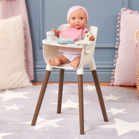 Krzesełko do karmienia lalki LullaBaby z akcesoriami lalka