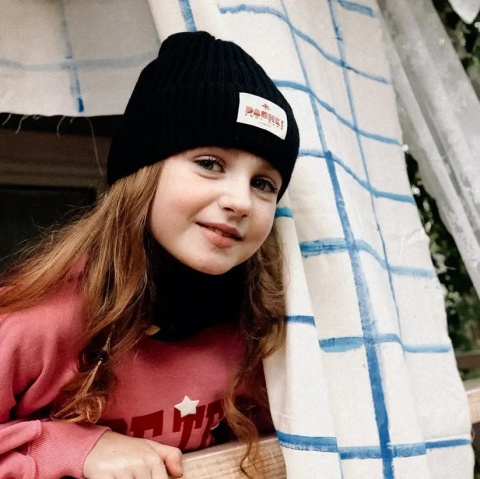 Czarny Komplet Czapka i Komin Dashki Merino Crew Black - S czapka