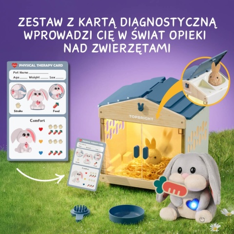 Mummy Bunny Topbright Pluszowa Zabawka Interaktywna karty diagnostyczne