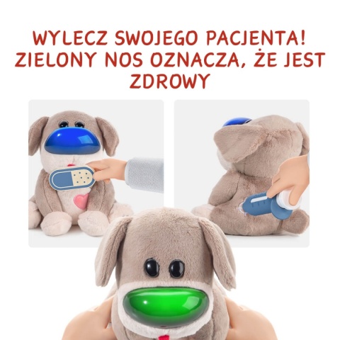 Dr. Dog Topbright Pluszowa Zabawka Interaktywna pacjent