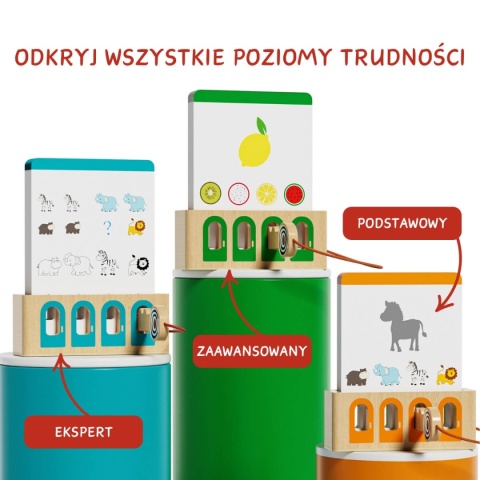 Edukacyjna Gra Karciana Topbright Logiczne Łamigłówki - Poziom Zaawansowany  poziomy