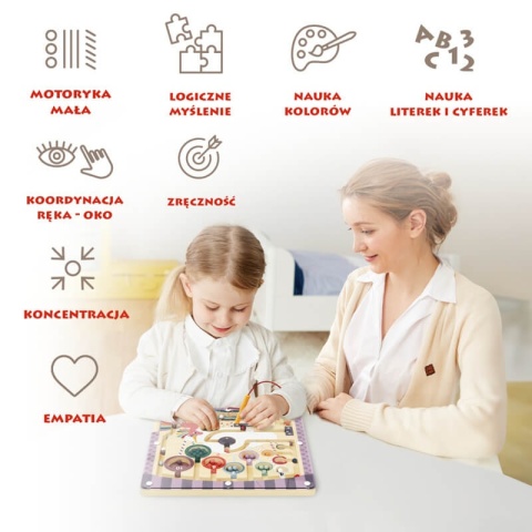 tablica logiczna dla dzieci jednorożec