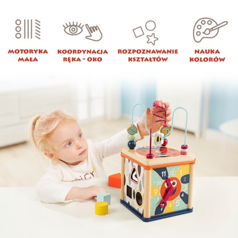 Kostka Edukacyjna Topbright z Sorterem i Labiryntem mała motoryka