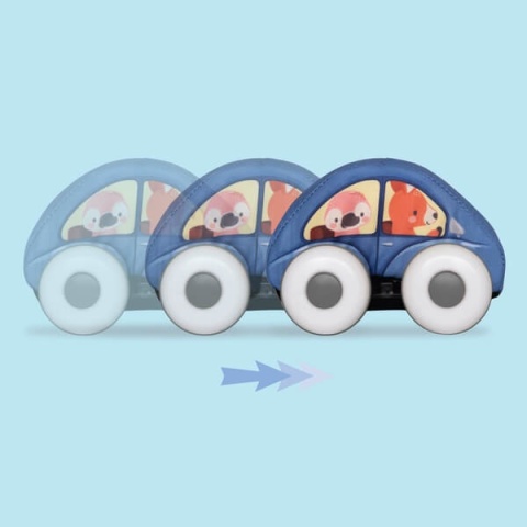 Materiałowy Pojazd Naciągany Tiger Tribe Niebieski napęd