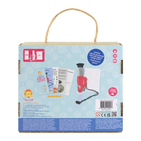 Mikroskop Tiger Tribe Zestaw Małego Odkrywcy tył opakowania