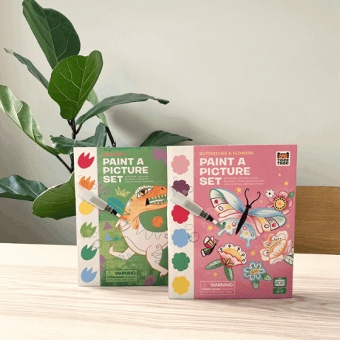 Przenośne Kolorowanki Wodne  Tiger Tribe Dinozaury i różowa