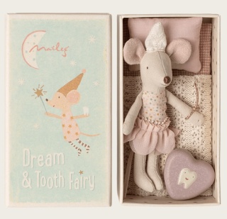 Myszka Wróżka Zębuszka Maileg Mała Siostrzyczka w Pudełku Zapałek