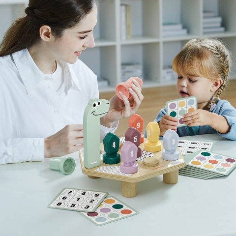 Gra do Nauki Kolorów i Liczb Topbright Happy Dino Twist zabawa z dzieckiem