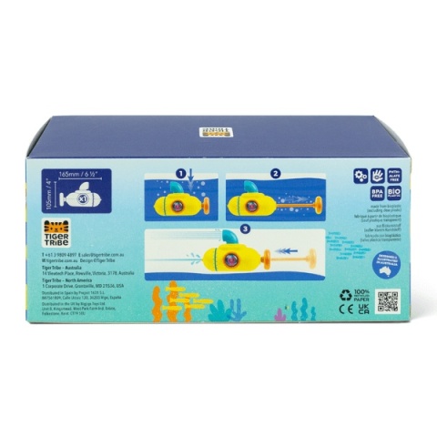 Zabawki do Wody Tiger Tribe Łódź Podwodna  tył opakowania