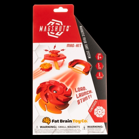 Czerwony Ognisty Zestaw Startowy Fat Brain Toy Co. MagShuto w opakowaniu