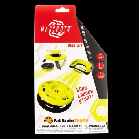 Żółty Ognisty Zestaw Startowy Fat Brain Toy Co. MagShuto w opakowaniu
