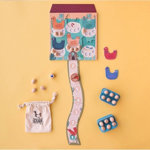 Gra rodzinna Londji Cluck Cluck Fox Puk Puk tu lisek plansza