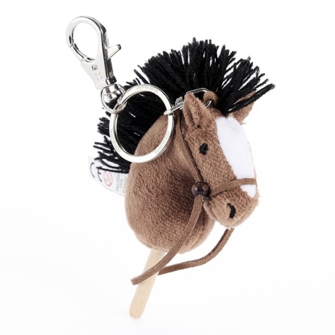 Gniady Breloczek HoppiHorse Maskotka Koń na kiju przód