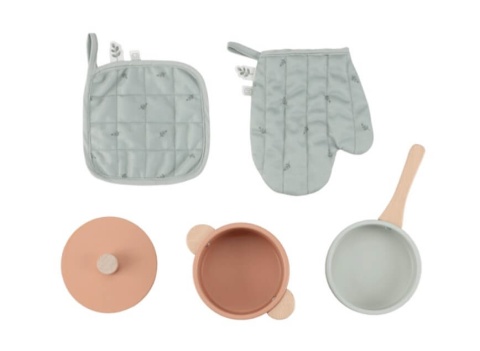 Kuchnia Drewniana Little Dutch Edycja Limitowana garnki