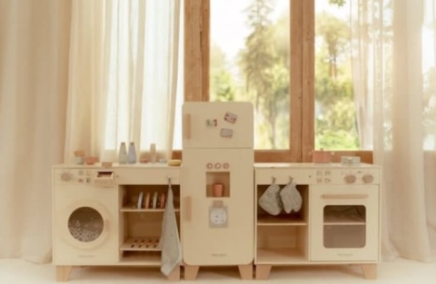 Kuchnia Drewniana Little Dutch Edycja Limitowana lodówka i pralka