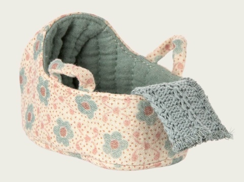 Turkusowe Nosidło dla Myszek Maileg w Kwiaty