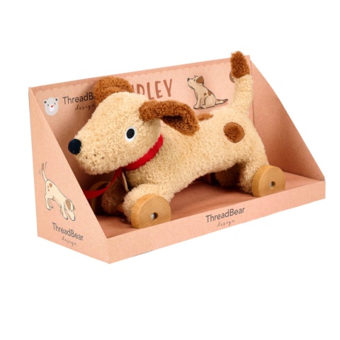 Piesek na kółkach do ciągnięcia ThreadBear Design Dudley w opakowaniu