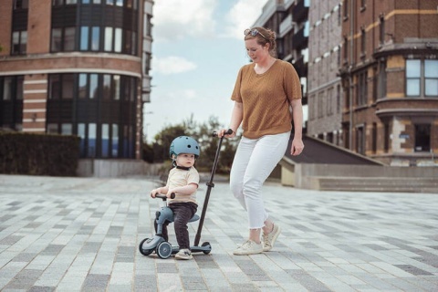 Steel Highwaykick 1 Push and Go SCOOTANDRIDE 2w1 dziecko z mamą