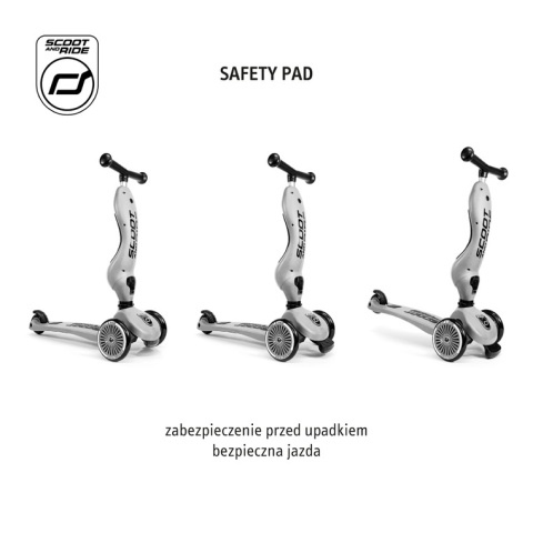 Mocha Highwaykick 1 Push and Go SCOOTANDRIDE 2w1 bezpieczna jazda