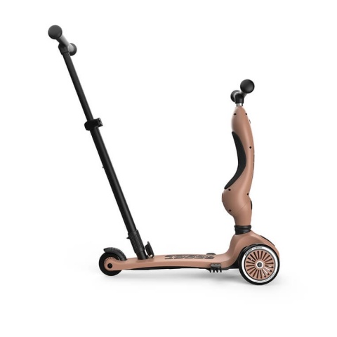 Mocha Highwaykick 1 Push and Go SCOOTANDRIDE 2w1 hulajnoga od lewej strony