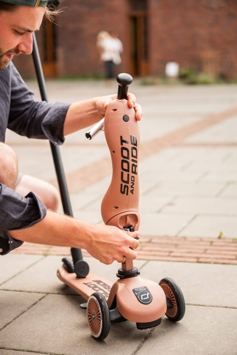 Mocha Highwaykick 1 Push and Go SCOOTANDRIDE 2w1 szybka zmiana w jeździk