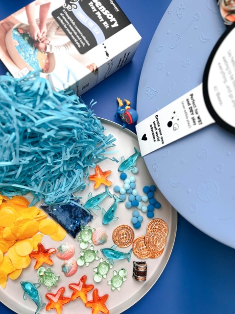 Wkład do tacki sensorycznej Play Tray Jellystone Podwodny Świat elementy sensoryczne