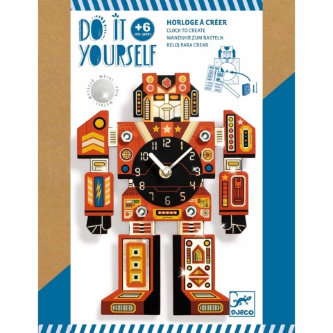 Zestaw do samodzielnego tworzenia Djeco Zegar Robot opakowanie przód